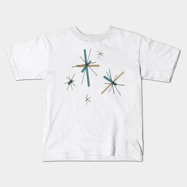 North Star Atomic Mid Century Design Kids T-Shirt by Lisa Williams Design